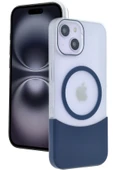 iPhone 14 Velar Magsafe Kapak - Lacivert thumbnail 2