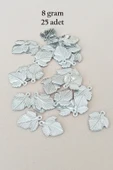 LitaeTrend Oya Abiye Bileklik Kolye Pleksi Metalik Plastik Pul Gümüş Renk 8 gram 25 adet - BNC522 thumbnail 1