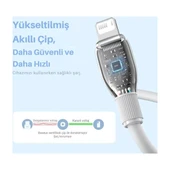 Ultra Hızlı 1.2mt 2.4A Iphone Şarj Kablosu Iphone 11 12 13 14 Pro Max Şarj Kablo, Akım ve Isı Korumalı thumbnail 2