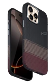 Apple iPhone 15 Pro Max HBC-377 Kevlar Slim Magsafe Kapak - Siyah thumbnail 1