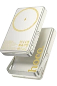 Hoco. Q36A Sunlight 10.000 mAh 20W Type-C ve 10W Kablosuz Şarj PD Magsafe Standlı Powerbank - Gold thumbnail 6