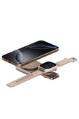 MagDuo 2in1 Katlanabilir 15W Telefon ve 2.5W Saat Masaüstü Hızlı Şarj Standı - Gold thumbnail 5