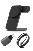 Essential Kit GaN 35W Adaptör 3in1 Kablosuz Şarj Standı ve 100W Type-C to Type-C Kablolu Set thumbnail 1