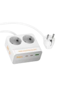 Hoco. AC27 Descanso 5in1 2M 2500W Priz Dönüştürücü - Beyaz thumbnail 5