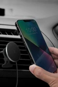 MagDrive 2in1 Izgara Klipsli ve Vantuzlu 15W Kablosuz Şarjlı Manyetik Magsafe Araç Tutucu - Siyah thumbnail 5