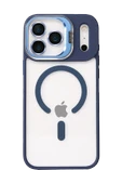 Apple iPhone 17 Pro Remim Lensli Magsafe Standlı Kapak - Lacivert thumbnail 2