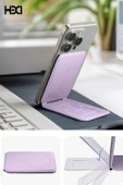 HS-017 Telefon Arkası Magsafe Stant - Mor thumbnail 4