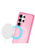 Fuchsia Samsung Galaxy S24 Ultra Kılıf Star Magsafe Uyumlu Kapak - Pembe thumbnail 3