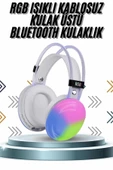 CEYLAN ADAM Kablosuz Bluetooth Kulaklık RGB Işıklı Kulak Üstü 5.3 Bluetooth Bağlantılı thumbnail 1