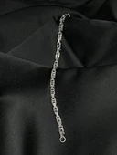 HERİF Aksesuar Erkek Kral (Byzantine) Zincir 22cm (18+4) Ayarlanabilir Çelik Bileklik thumbnail 2