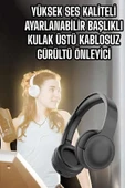 CEYLAN ADAM Kulak Üstü Kablosuz Bluetooth Kulaklık Gürültü Önleyici Uzun Şarj Süreli thumbnail 1