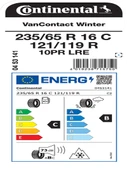 Contınental 235/65R16C 121/119R VanContact Winter 10PR Kış Lastiği (Üretim Yılı: 2025) thumbnail 3