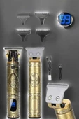 CEYLAN ADAM Tıraş Makinesi Şarjlı Profesyonel Saç Kesme Makinesi Gold Çizik Tıraş thumbnail 4