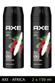 LitaeTrend 2 Adet Axe Africa Erkek Deodorant Sprey 150 ml thumbnail 1