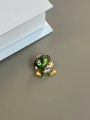 LitaeTrend Şarkıcı Kurbağa Broş - Yeşil thumbnail 1