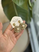 LitaeTrend Taşlı Küpe - Altın thumbnail 2