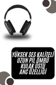 CEYLAN ADAM Kulak Üstü Kablosuz Bluetooth Kulaklık Yumuşak Süngerli SD Kart Girişli thumbnail 2