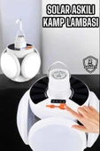 CEYLAN ADAM Katlanabilir Taşınabilir Kamp Lambası Işıldak Beyaz Işık Güneş Enerjili Solar Aydınlatma thumbnail 1
