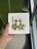 LitaeTrend Metal Küpe - Altın thumbnail 2