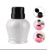 Desenli Pompalı Sıvı Şişesi Aseton Cleanser Şişesi Gri 250ml thumbnail 1