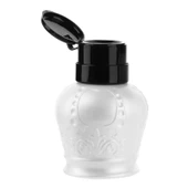 Desenli Pompalı Sıvı Şişesi Aseton Cleanser Şişesi Gri 250ml thumbnail 3