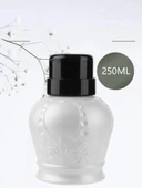Desenli Pompalı Sıvı Şişesi Aseton Cleanser Şişesi Gri 250ml thumbnail 2