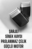 CEYLAN ADAM tıraş makinesi Sinek Kaydı Paslanmaz Çelik Taşınabilir Şarjlı thumbnail 6