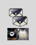 CEYLAN ADAM 100 LED Solar Lamba Hareket Algılamalı Bahçe Duvar Dış Mekan Aydınlatma thumbnail 3