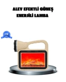 CEYLAN ADAM Alev Efektli Solar Lamba COB Işıklı Taşınabilir Bahçe Kamp Aydınlatma thumbnail 1