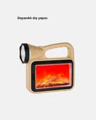 CEYLAN ADAM Alev Efektli Solar Lamba COB Işıklı Taşınabilir Bahçe Kamp Aydınlatma thumbnail 5