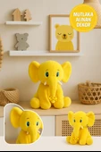 Sarı Fil Peluş Oyuncak 20×17 cm – Çocuk Odası Dekoru, Sevimli Bebek Hediyesi, Yumuşak Peluş Figür thumbnail 2