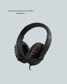 CEYLAN ADAM Kırmızı Işıklı Oyuncu Kulaklığı Kablolu Mikrofonlu Profesyonel thumbnail 2