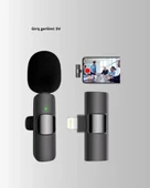 CEYLAN ADAM Çift Mikrofonlu Kablosuz Kayıt Seti iPhone Uyumlu Mini Mikrofon thumbnail 5