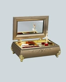 CEYLAN ADAM Piyano Tasarım Müzik Kutusu Balerin Figürü ve Takı Bölmeli thumbnail 5