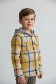 GALA kapuşonlu  ekoseli oduncu çocuk gömleği thumbnail 6