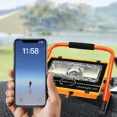 Watton WT-734 P70 LED Solar Panel Şarjlı Taşınabilir Projektör (176 SMD + Yan LED) thumbnail 4