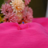 Gümüş Tektaş Yüzük- Safir Tektaş Yüzük thumbnail 6