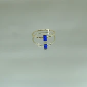 Gümüş Tektaş Yüzük- Safir Tektaş Yüzük thumbnail 3