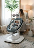 4moms Mamaroo 5.0 Elektrikli Ana Kucağı - Slate Blue + Yenidoğan Destek Pedi thumbnail 4