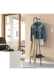 - ALGANAS, ayaklı askılık, siyah, 46x39x166 cm thumbnail 3