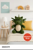 Yeşil Ejderha Peluş Oyuncak – 25 cm Sevimli Yumuşak Dolgulu Çocuk Oyuncağı & Hediye thumbnail 4