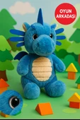 Mavi Ejderha Peluş Oyuncak – Yumuşak Dolgulu Sevimli Peluş Ejderha 28 cm Çocuk Oyuncak thumbnail 4