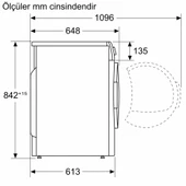 SİEMENS WQ52K200TR iQ500 Isı Pompalı Kurutma Makinesi 10 kg thumbnail 9