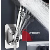 Kademeli Yapışkanlı Duş Başlığı Tutucu Ayarlı SİYAH Yeni thumbnail 4