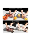 Paslanmaz Çelik Kesme Tahtası  20X30 cm Mutfak Sebze Et Kesme Tahtası Doğrama Tahtası Mutfak Aksesuarları (5314) thumbnail 2