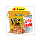 Tropical Süpervit Flakes Balıklar İçin Pul Yem 1 KG thumbnail 2
