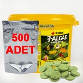 500 Adet Tropical 3-Algae Tablets A Kovadan Bölme Tablet Balık Ye thumbnail 2