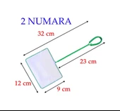 Birevcil 2 Numara Beyaz Akvaryum Balık Kepçesi 12X9X23 32  Cm thumbnail 2