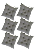 TicaretJet 6' Li Takım Pofidik Kare Antrasit Sandalye Minderi 40x40cm thumbnail 1