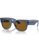 Ray-Ban Rb0840S 6680/73 51 Mega Wayfarer Unisex Mavi Kare Güneş Gözlüğü thumbnail 2